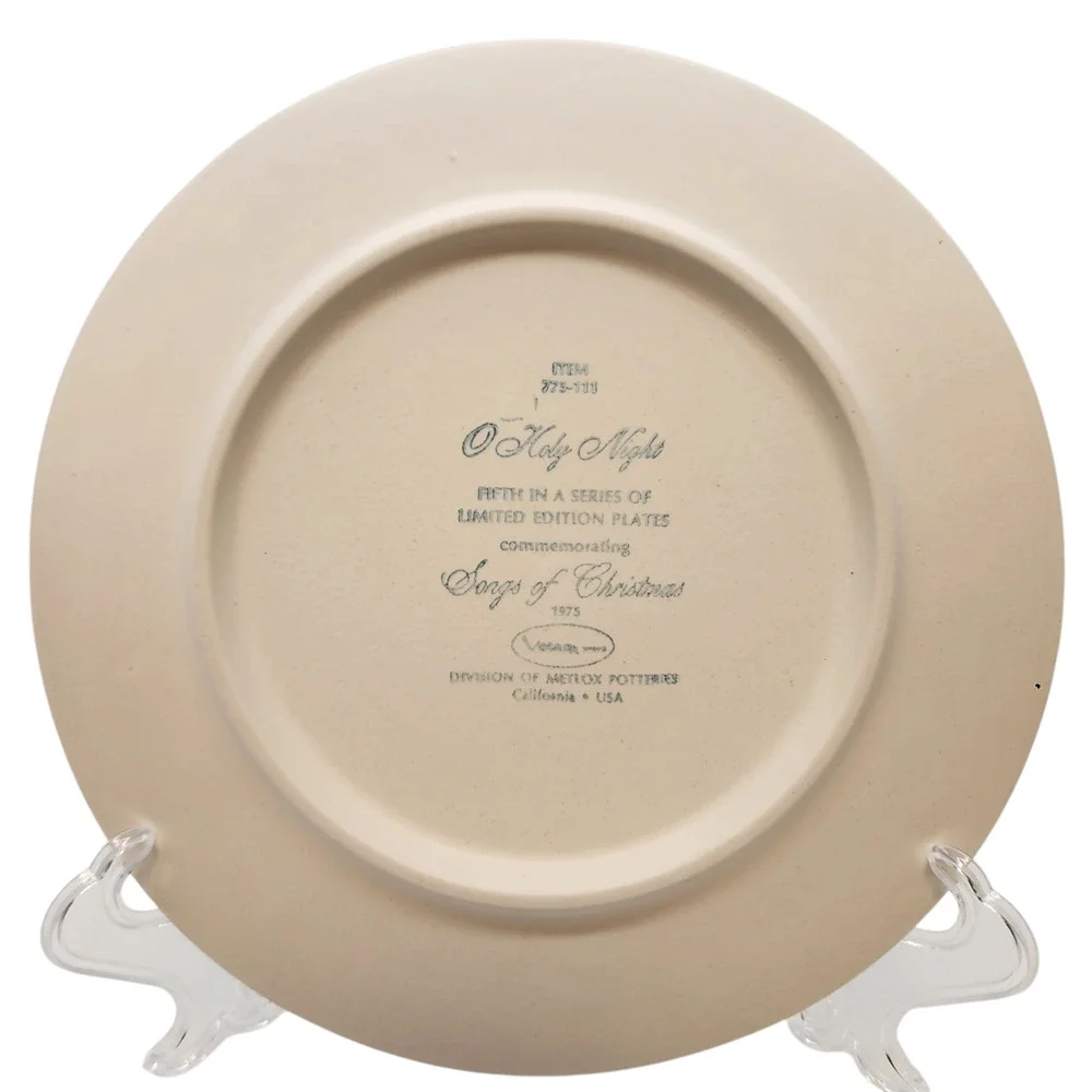 Vernon Ware Metlox 1975 Christmas Plate 